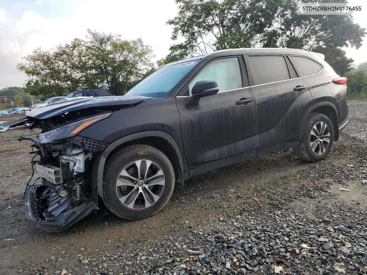 2022 Toyota Highlander Xle VIN: 5TDHZRBH2NS176455 Lot: 73840284