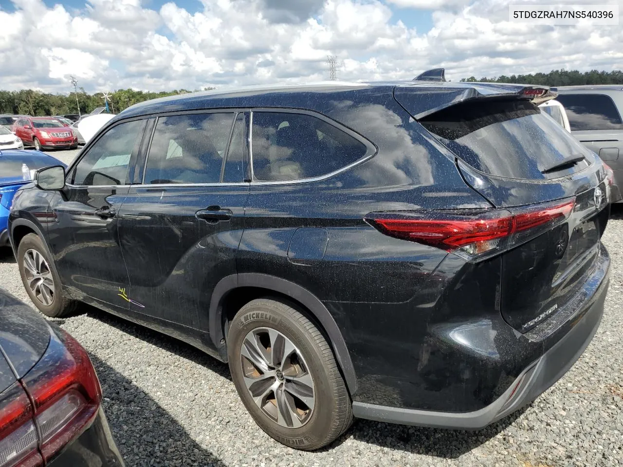 2022 Toyota Highlander Xle VIN: 5TDGZRAH7NS540396 Lot: 73864324