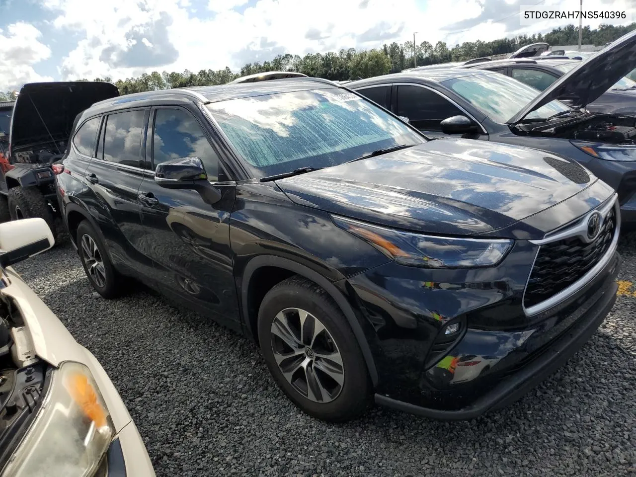 2022 Toyota Highlander Xle VIN: 5TDGZRAH7NS540396 Lot: 73864324