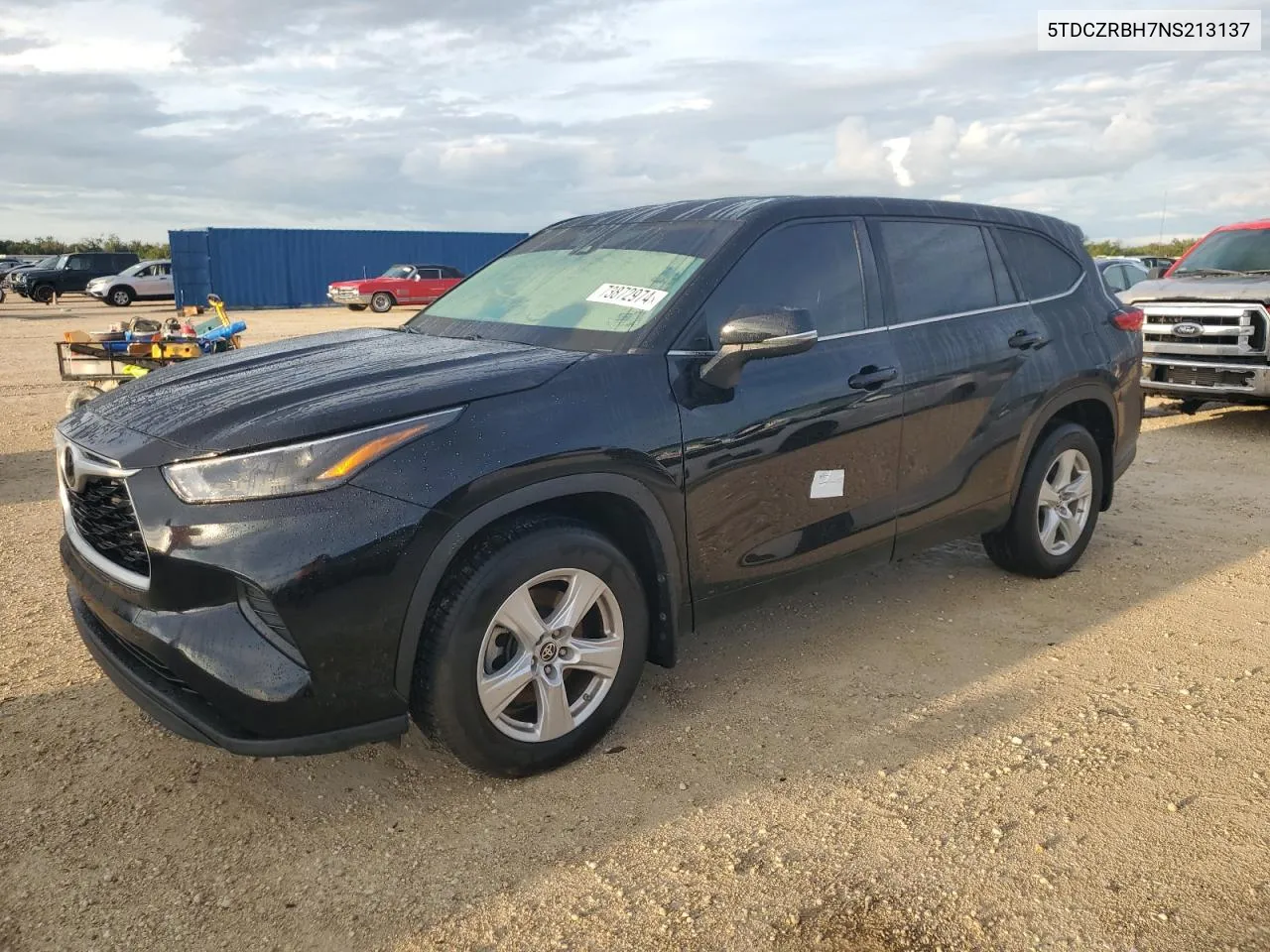 2022 Toyota Highlander L VIN: 5TDCZRBH7NS213137 Lot: 73872974