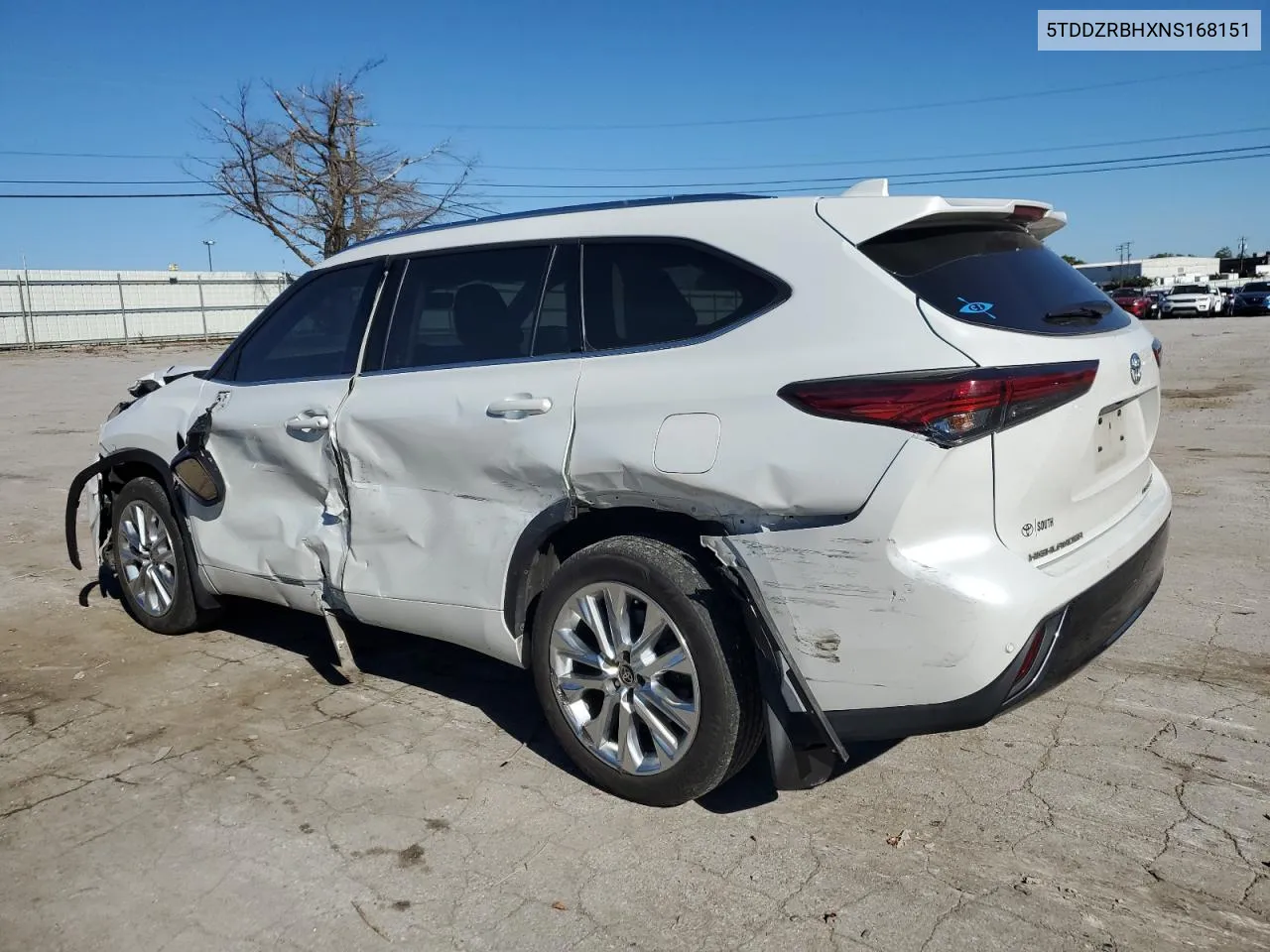 2022 Toyota Highlander Limited VIN: 5TDDZRBHXNS168151 Lot: 73970564