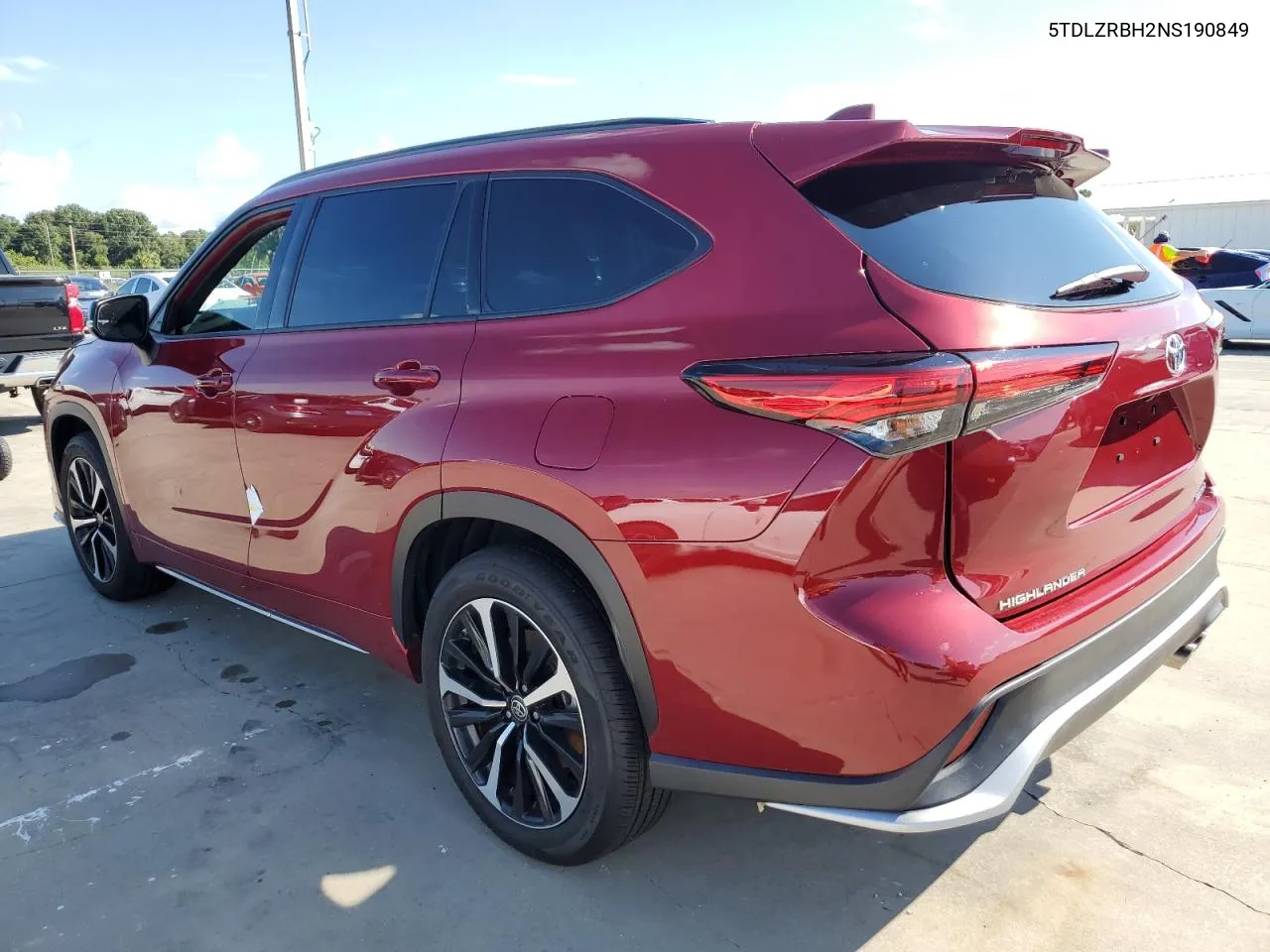 2022 Toyota Highlander Xse VIN: 5TDLZRBH2NS190849 Lot: 74118064