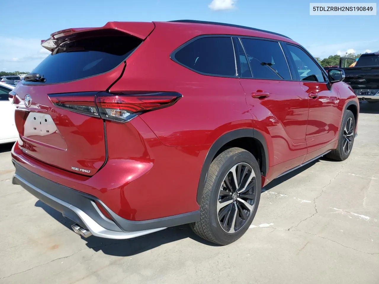 2022 Toyota Highlander Xse VIN: 5TDLZRBH2NS190849 Lot: 74118064