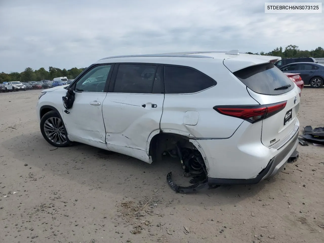 2022 Toyota Highlander Hybrid Platinum VIN: 5TDEBRCH6NS073125 Lot: 74219204