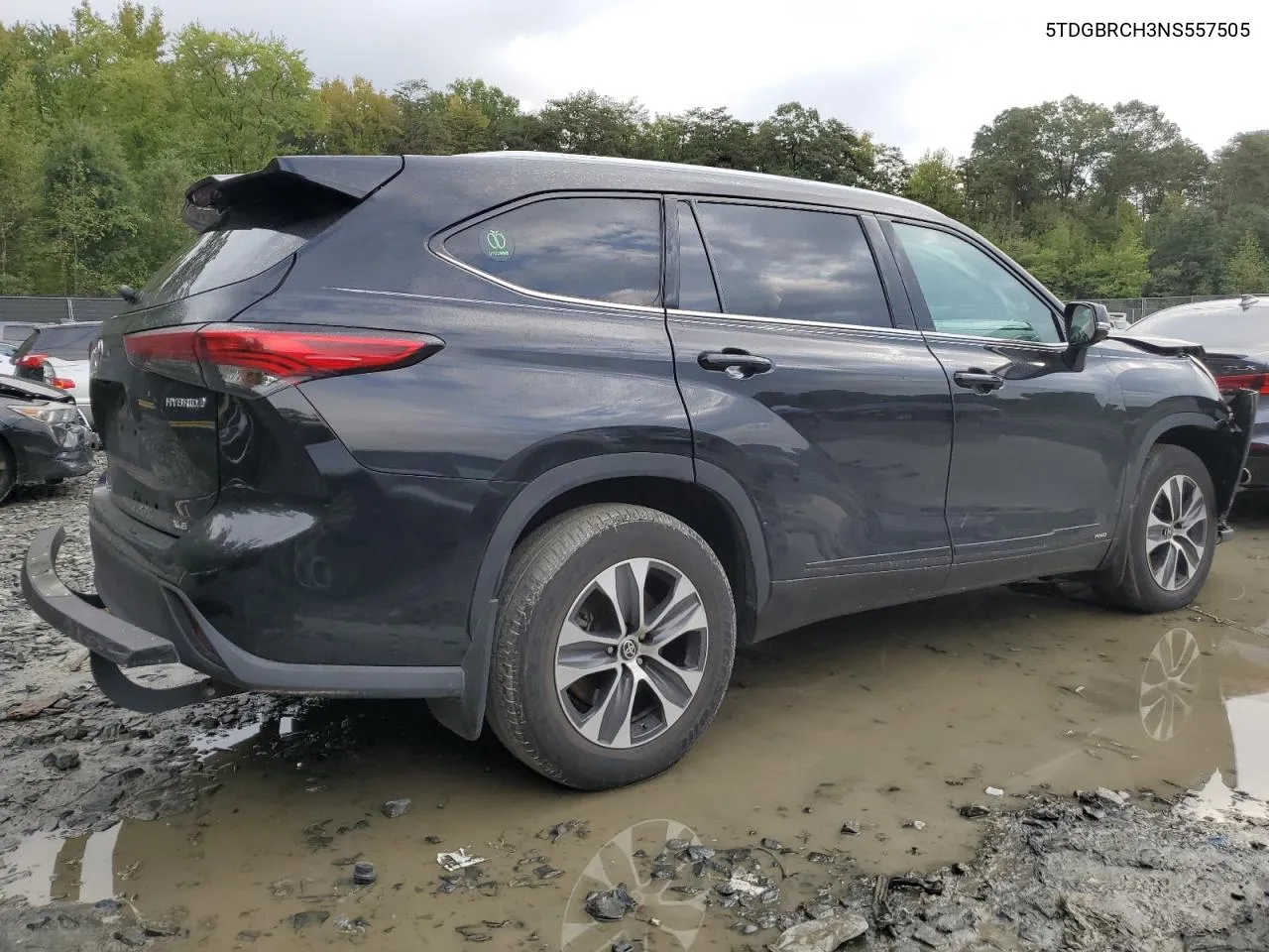 2022 Toyota Highlander Hybrid Xle VIN: 5TDGBRCH3NS557505 Lot: 74237594