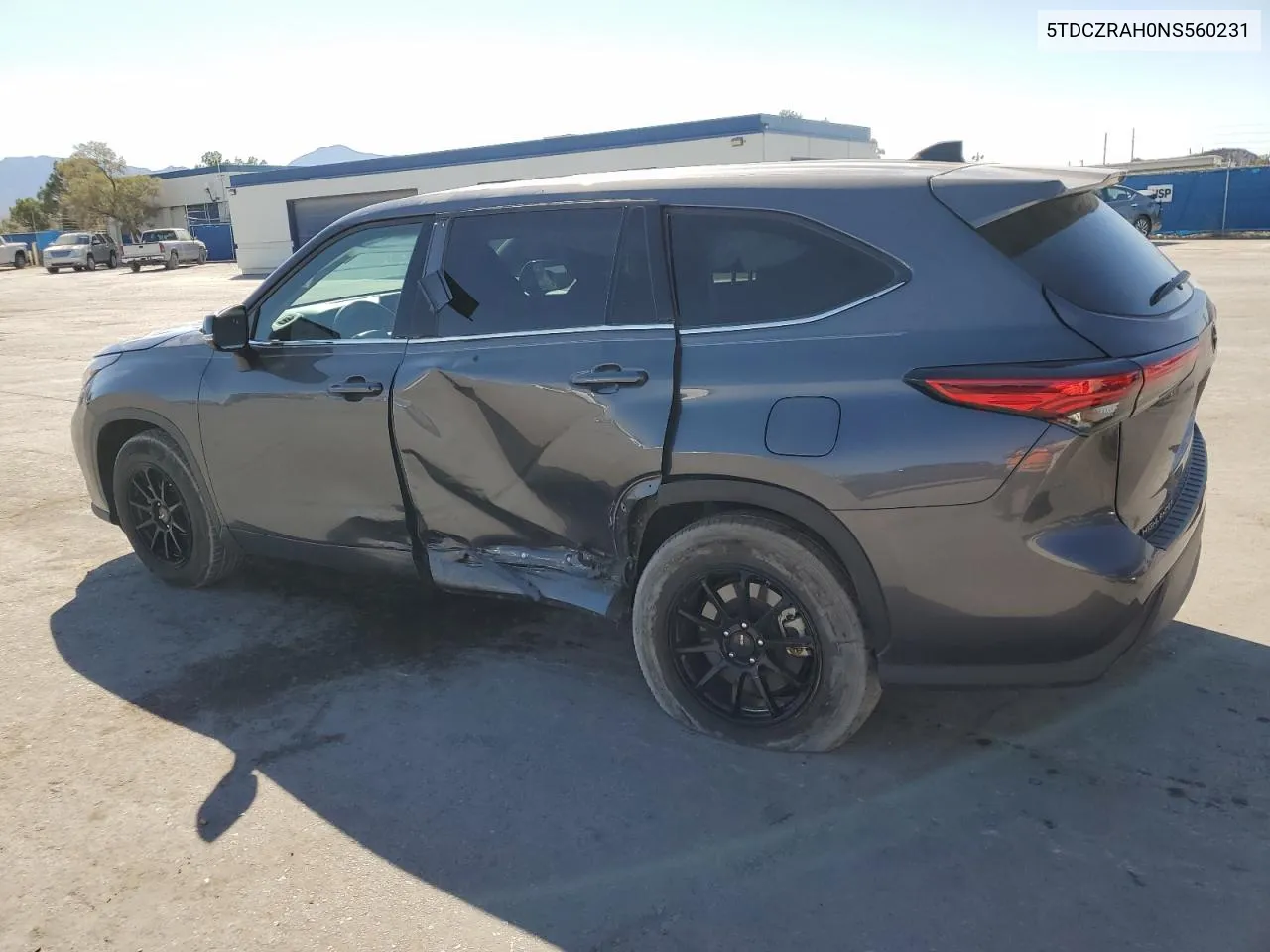 2022 Toyota Highlander L VIN: 5TDCZRAH0NS560231 Lot: 74561424