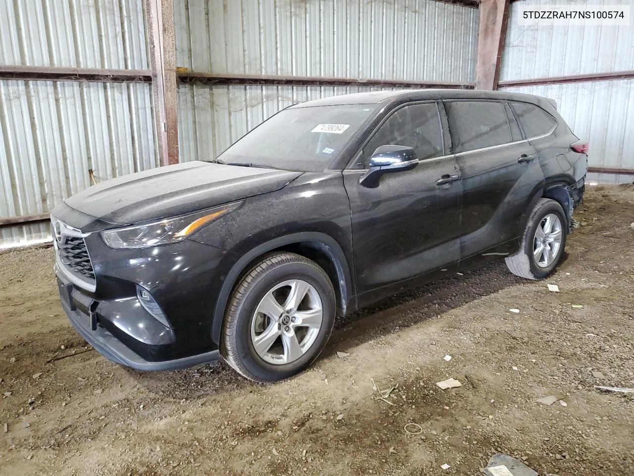 2022 Toyota Highlander L VIN: 5TDZZRAH7NS100574 Lot: 74799264