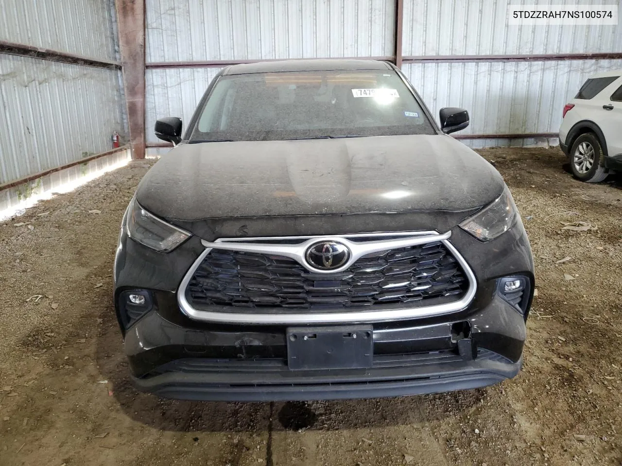 2022 Toyota Highlander L VIN: 5TDZZRAH7NS100574 Lot: 74799264