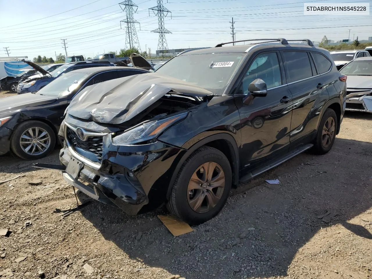 5TDABRCH1NS545228 2022 Toyota Highlander Hybrid Xle