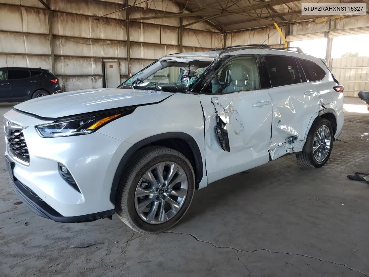 2022 Toyota Highlander Limited VIN: 5TDYZRAHXNS116327 Lot: 76268774