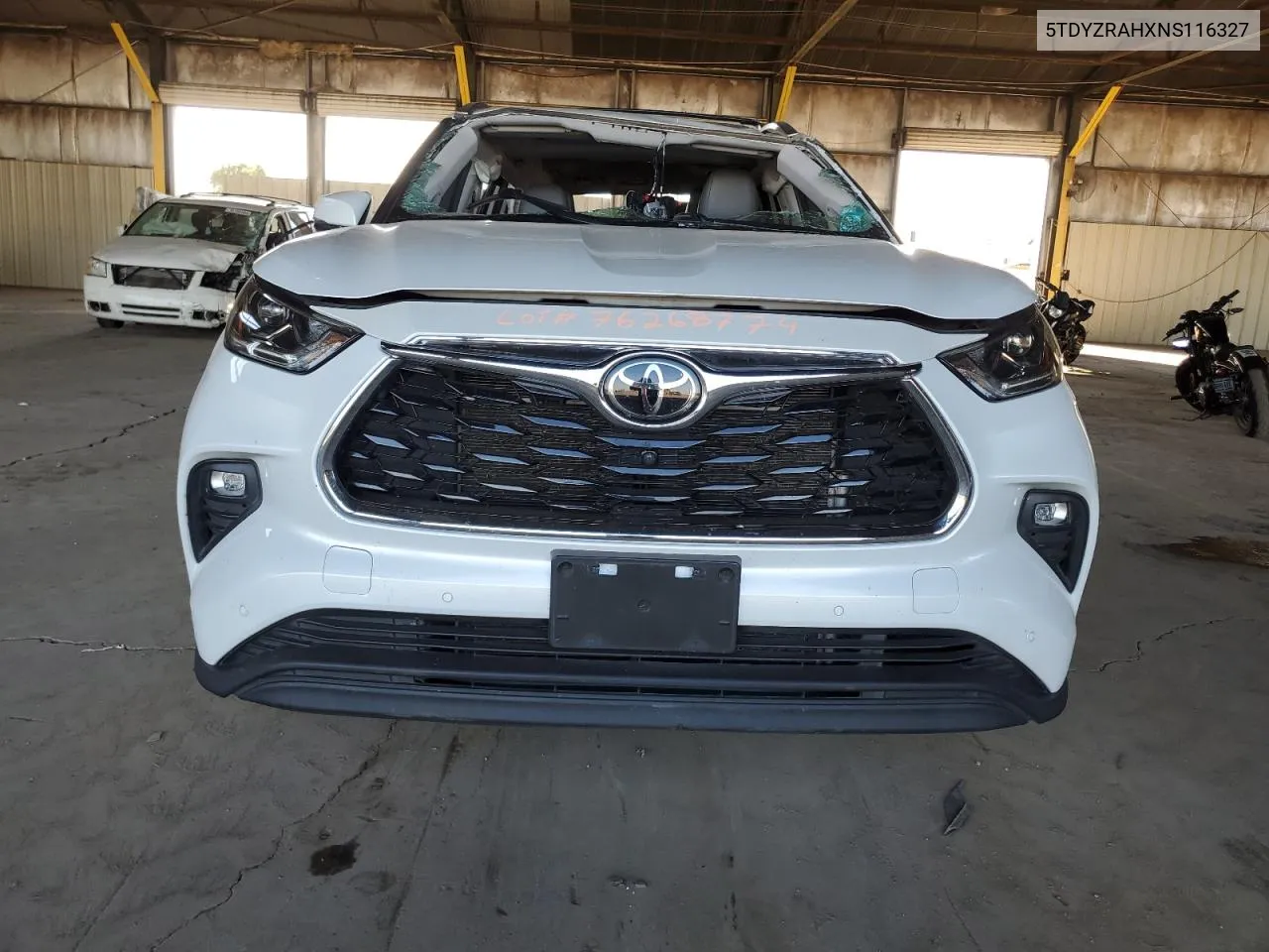 2022 Toyota Highlander Limited VIN: 5TDYZRAHXNS116327 Lot: 76268774