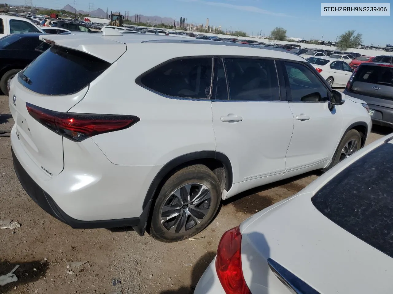 5TDHZRBH9NS239406 2022 Toyota Highlander Xle