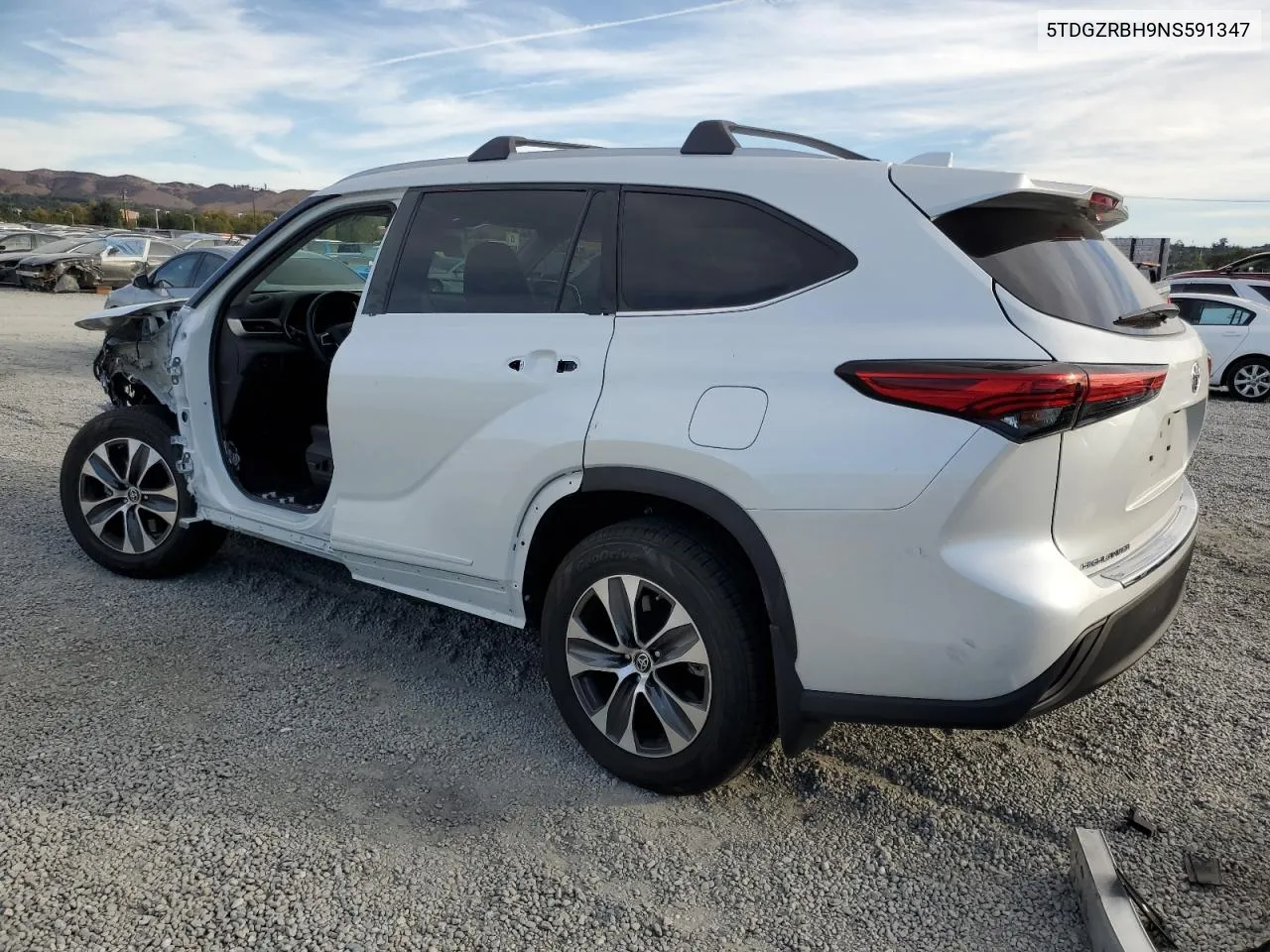 2022 Toyota Highlander Xle VIN: 5TDGZRBH9NS591347 Lot: 76835514