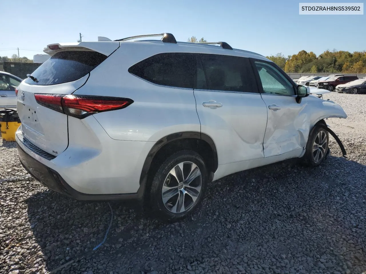 2022 Toyota Highlander Xle VIN: 5TDGZRAH8NS539502 Lot: 77033524