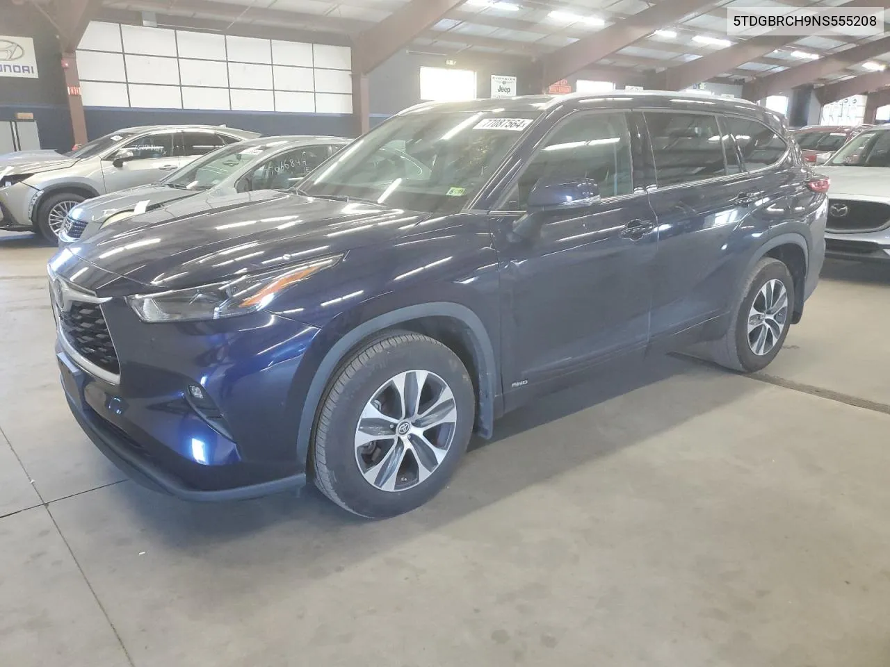 2022 Toyota Highlander Hybrid Xle VIN: 5TDGBRCH9NS555208 Lot: 77087564