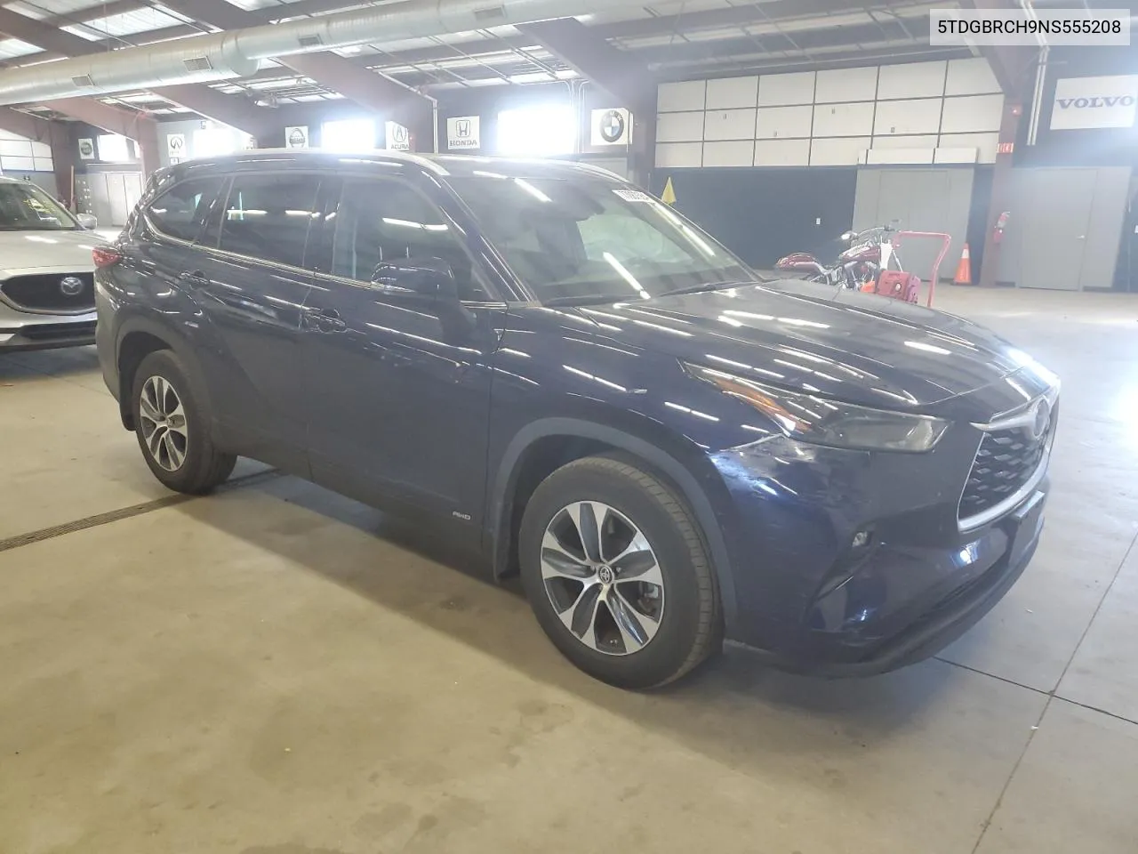 2022 Toyota Highlander Hybrid Xle VIN: 5TDGBRCH9NS555208 Lot: 77087564