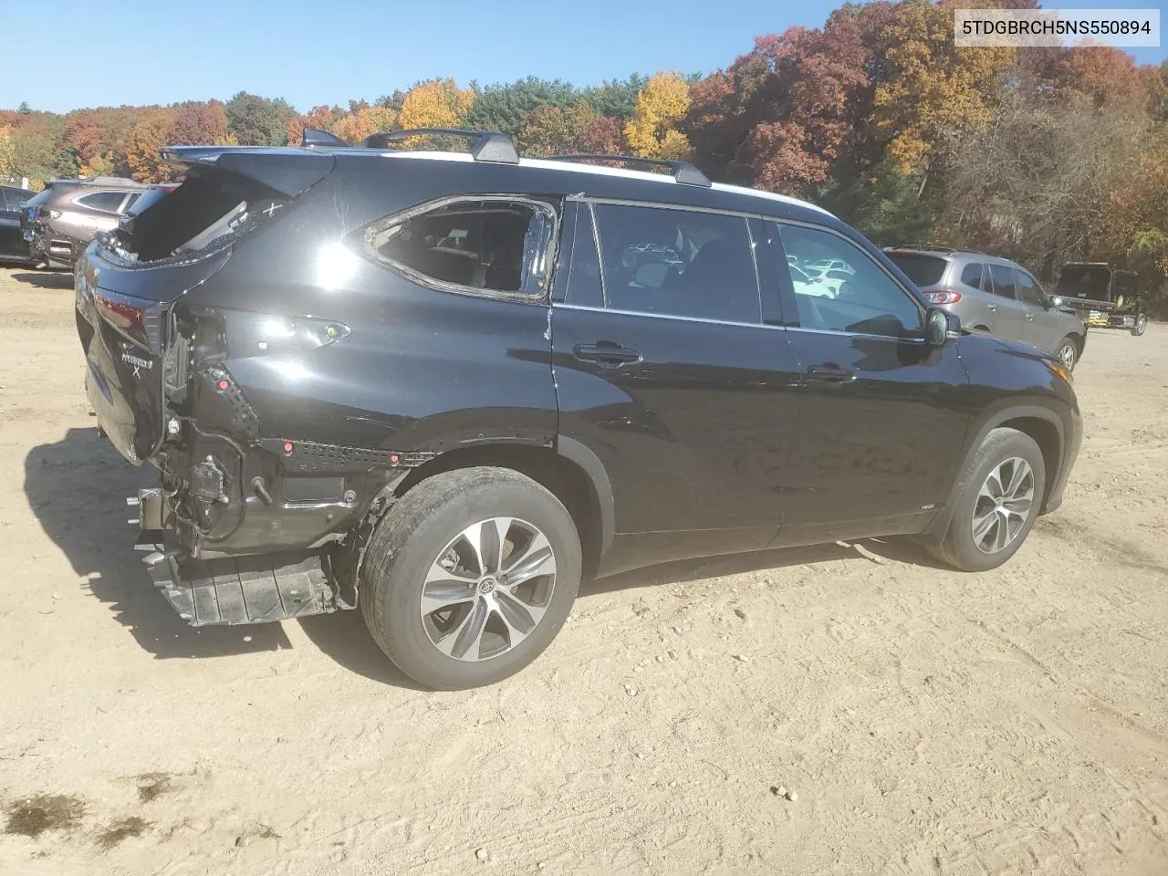 2022 Toyota Highlander Hybrid Xle VIN: 5TDGBRCH5NS550894 Lot: 77169004