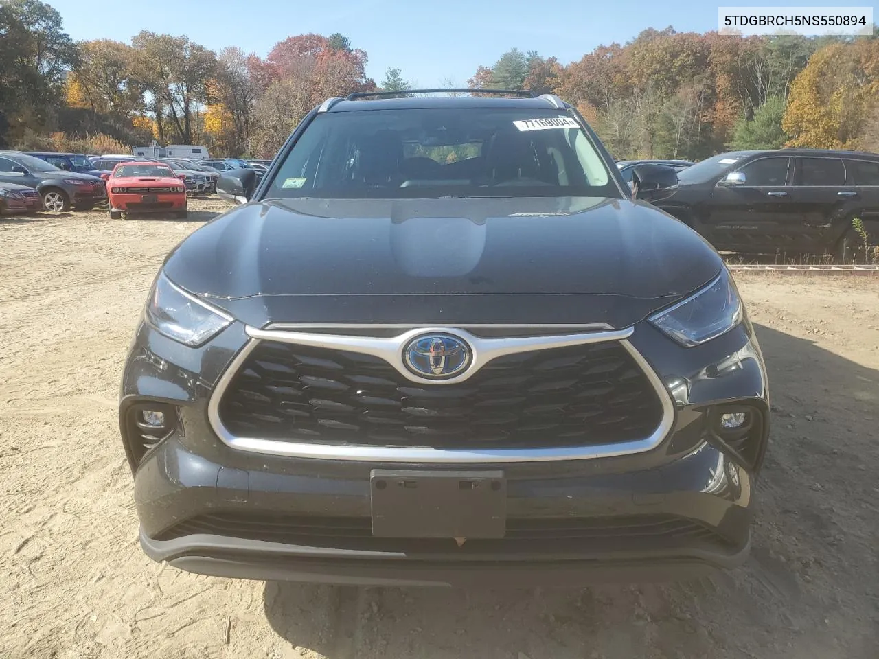 2022 Toyota Highlander Hybrid Xle VIN: 5TDGBRCH5NS550894 Lot: 77169004