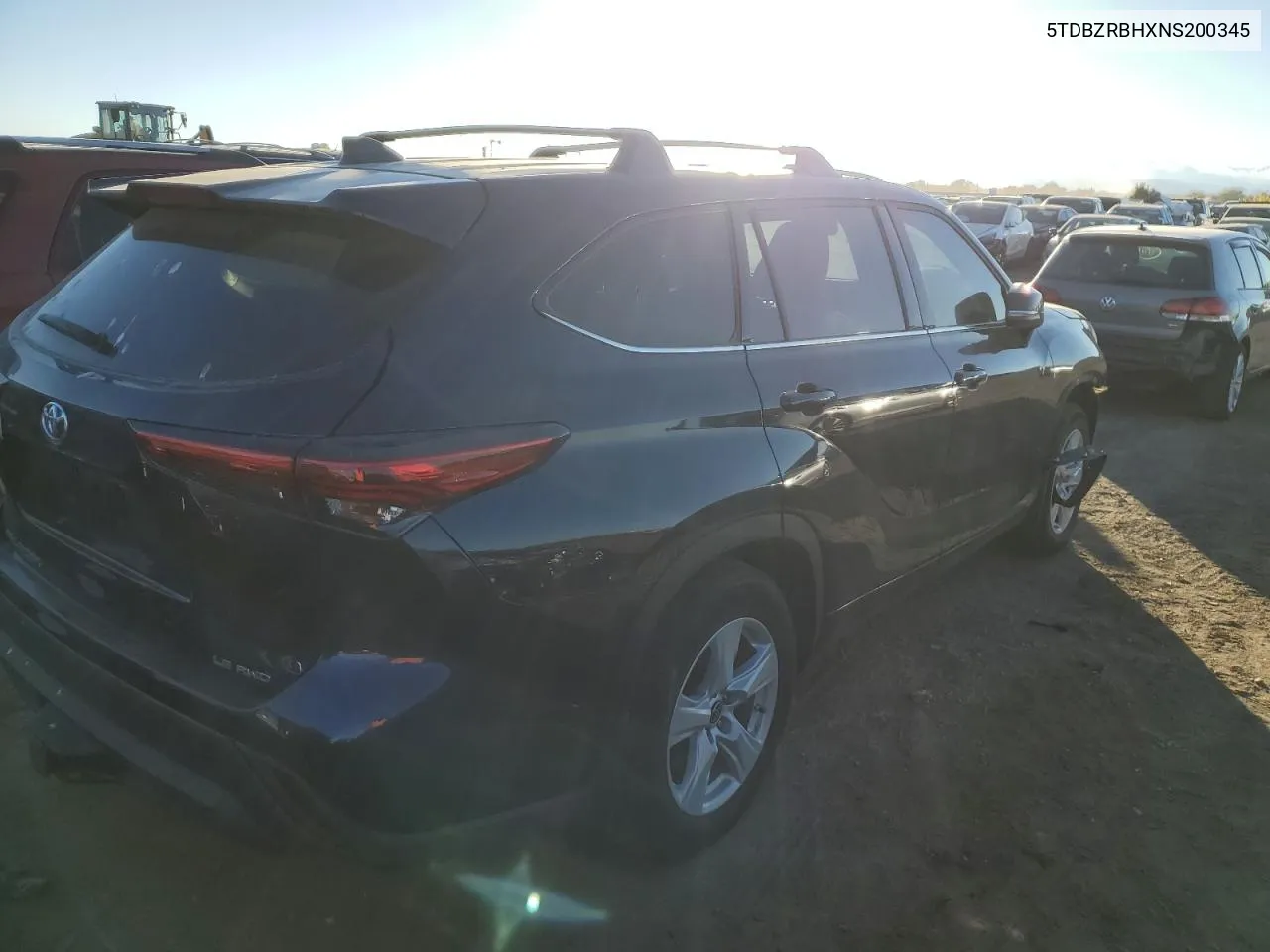 2022 Toyota Highlander L VIN: 5TDBZRBHXNS200345 Lot: 77205274