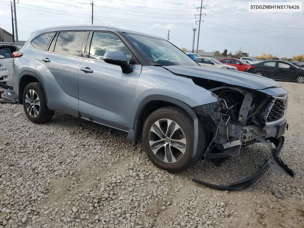 2022 Toyota Highlander Xle VIN: 5TDGZRBH1NS176426 Lot: 77409474