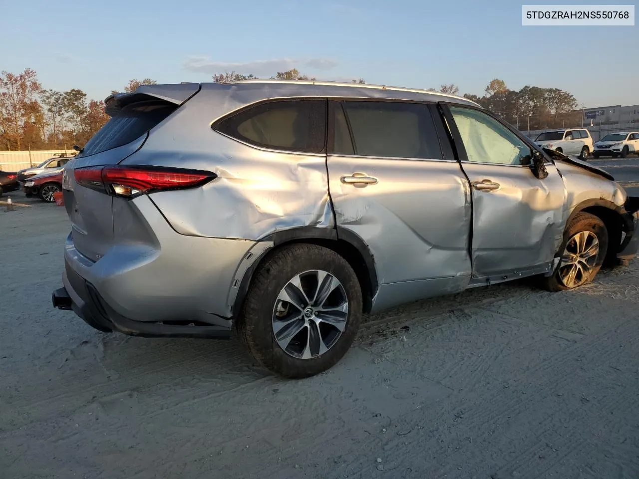 2022 Toyota Highlander Xle VIN: 5TDGZRAH2NS550768 Lot: 77416234