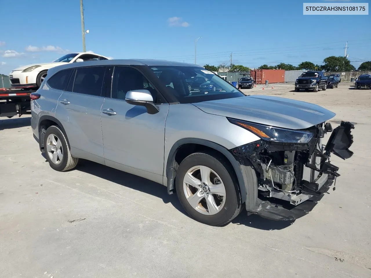 2022 Toyota Highlander L VIN: 5TDCZRAH3NS108175 Lot: 77899994