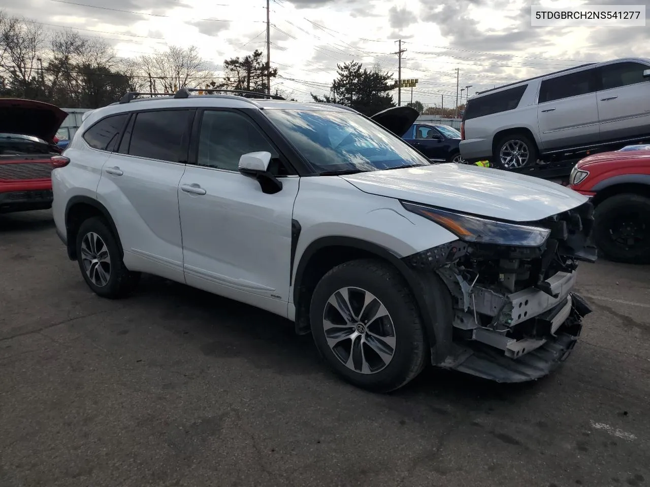 2022 Toyota Highlander Hybrid Xle VIN: 5TDGBRCH2NS541277 Lot: 78681384