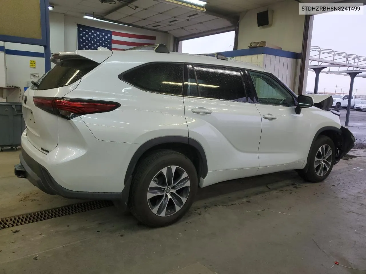 2022 Toyota Highlander Xle VIN: 5TDHZRBH8NS241499 Lot: 78865524