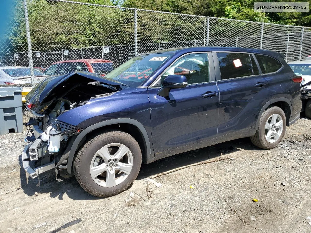 2023 Toyota Highlander L VIN: 5TDKDRAH8PS503756 Lot: 56321904