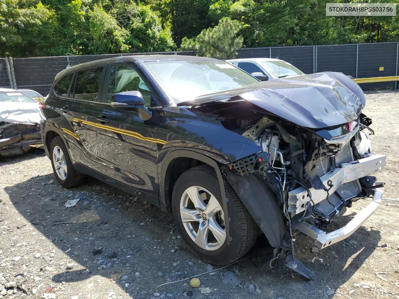 2023 Toyota Highlander L VIN: 5TDKDRAH8PS503756 Lot: 56321904