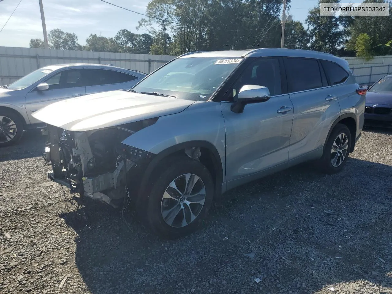 2023 Toyota Highlander L VIN: 5TDKDRBH5PS503342 Lot: 66759374