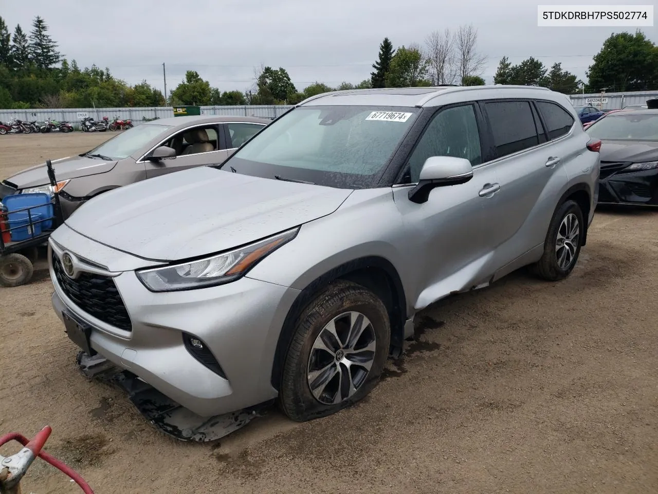 2023 Toyota Highlander L VIN: 5TDKDRBH7PS502774 Lot: 67719674