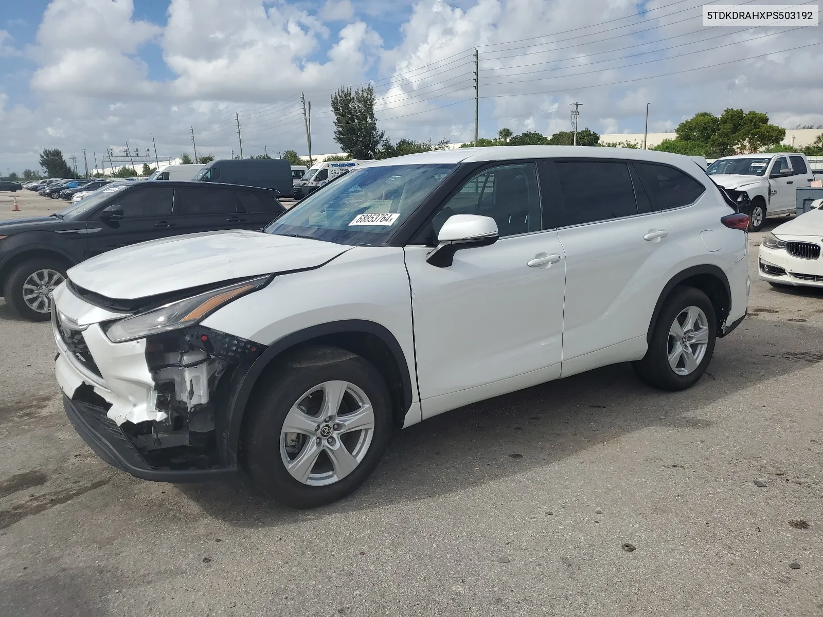 2023 Toyota Highlander L VIN: 5TDKDRAHXPS503192 Lot: 68853764