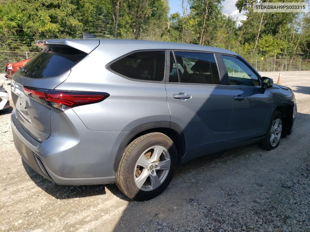 2023 Toyota Highlander L VIN: 5TDKDRAH9PS003315 Lot: 69320434