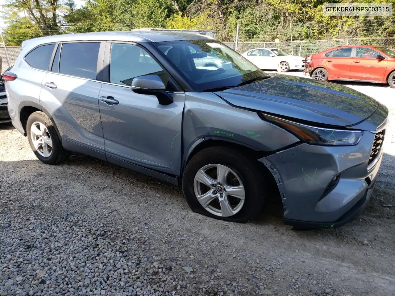 2023 Toyota Highlander L VIN: 5TDKDRAH9PS003315 Lot: 69320434