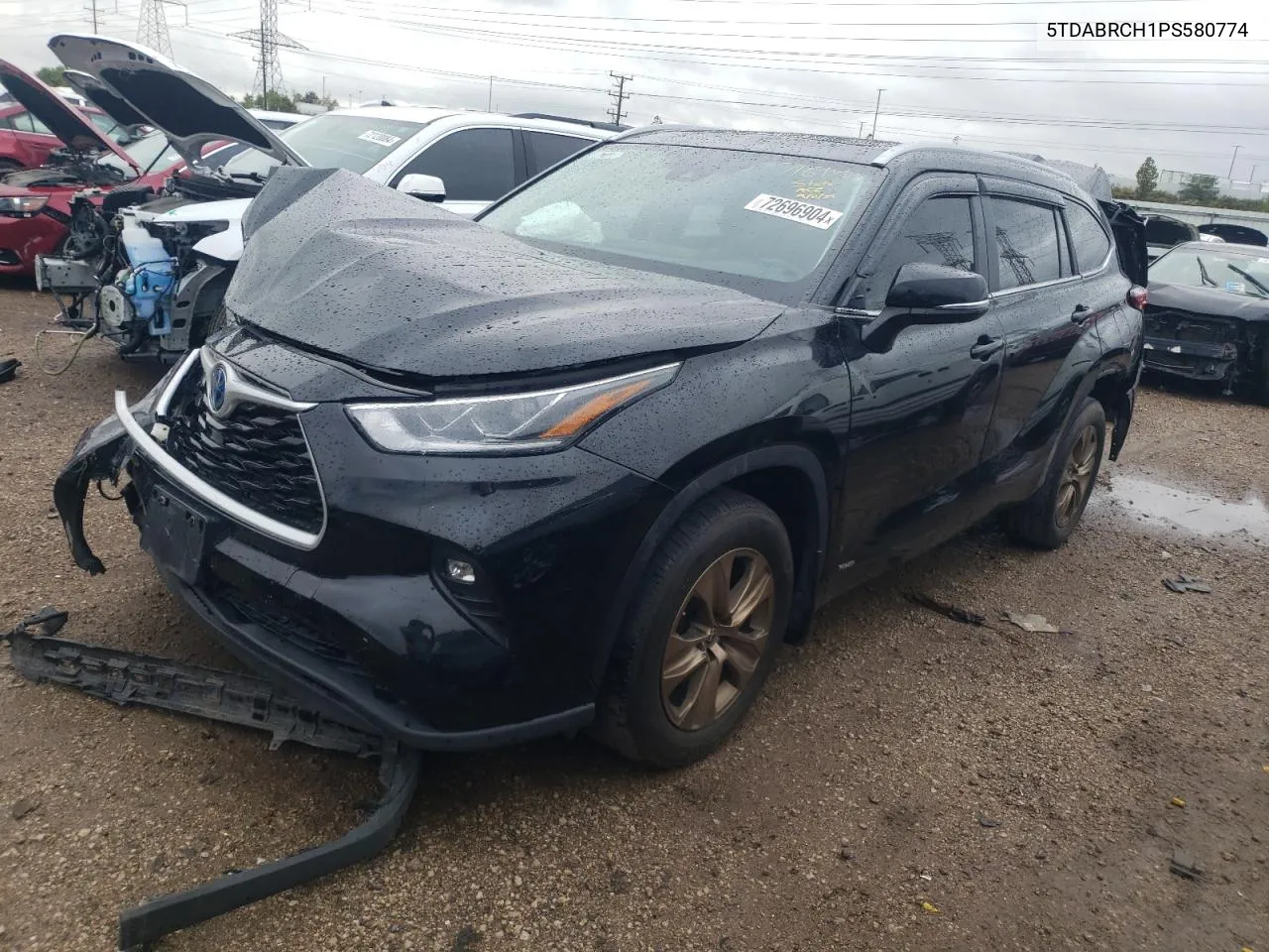 2023 Toyota Highlander Hybrid Bronze Edition VIN: 5TDABRCH1PS580774 Lot: 72696904