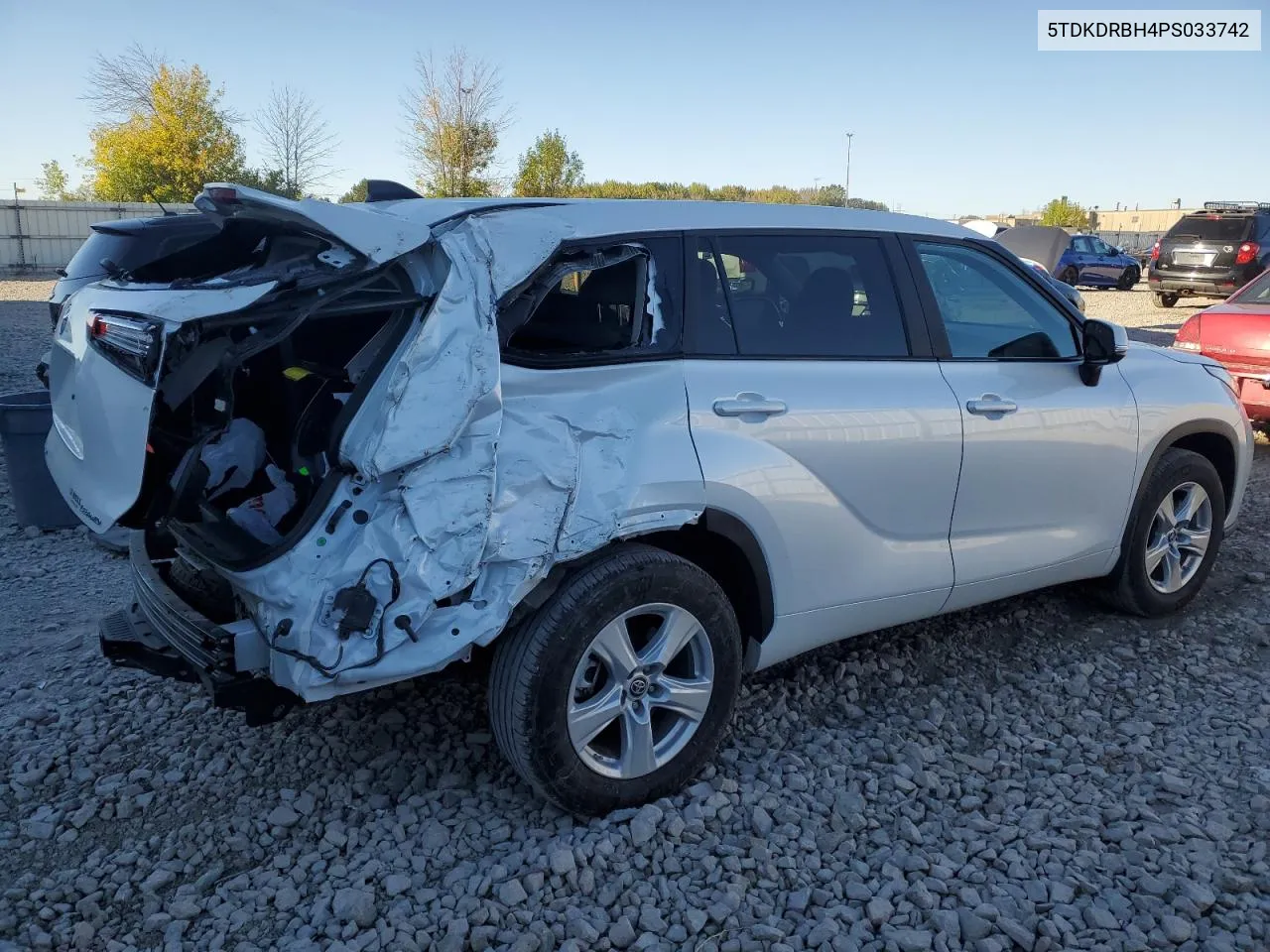 2023 Toyota Highlander L VIN: 5TDKDRBH4PS033742 Lot: 73366914