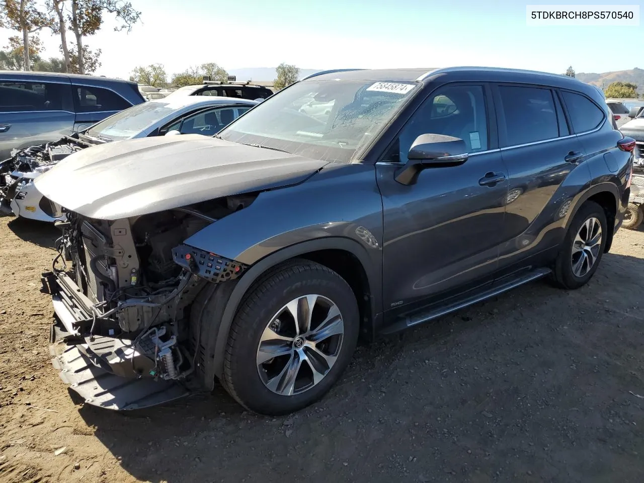 2023 Toyota Highlander Hybrid Xle VIN: 5TDKBRCH8PS570540 Lot: 75845874