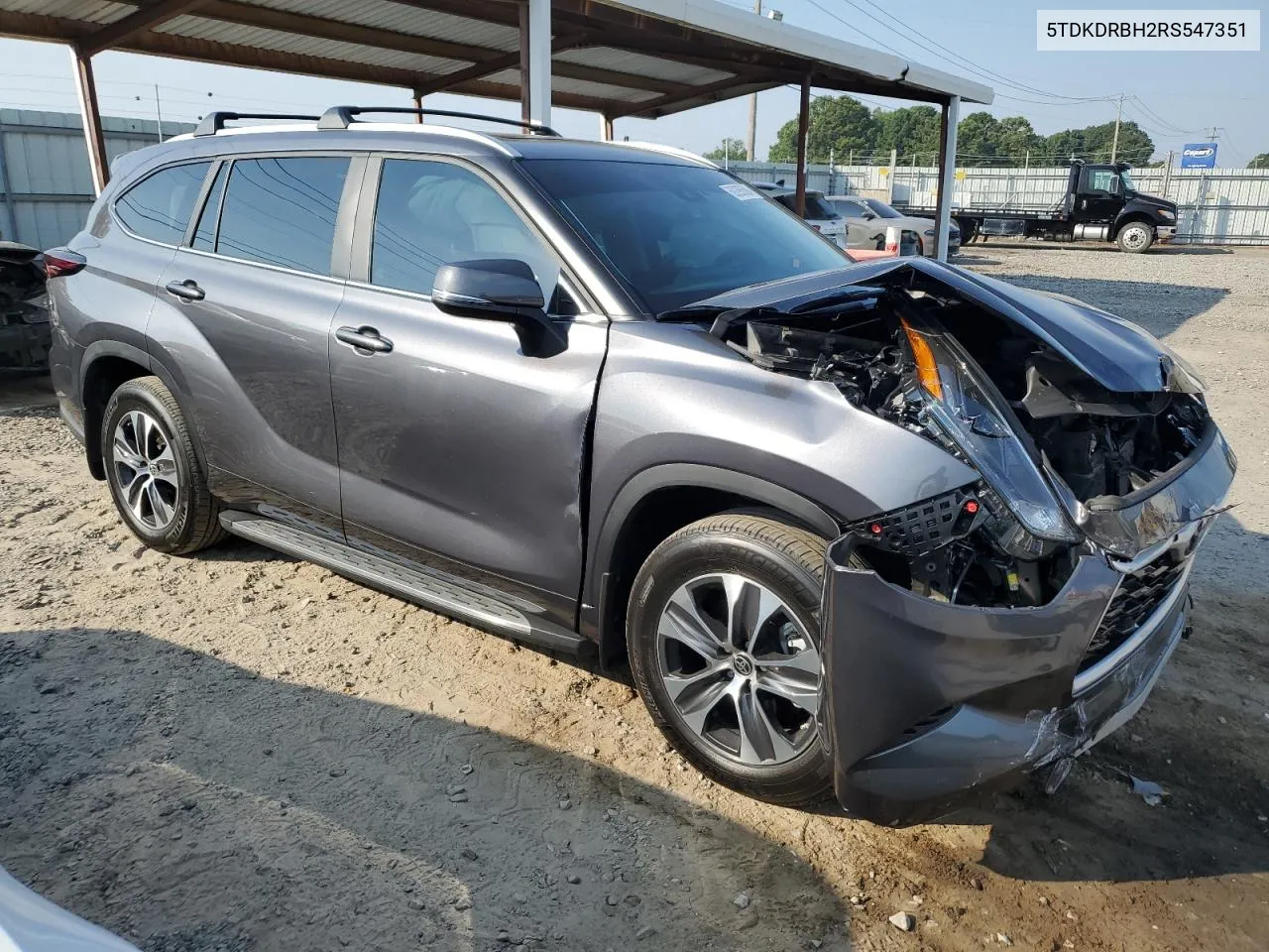 2024 Toyota Highlander Le VIN: 5TDKDRBH2RS547351 Lot: 69295594