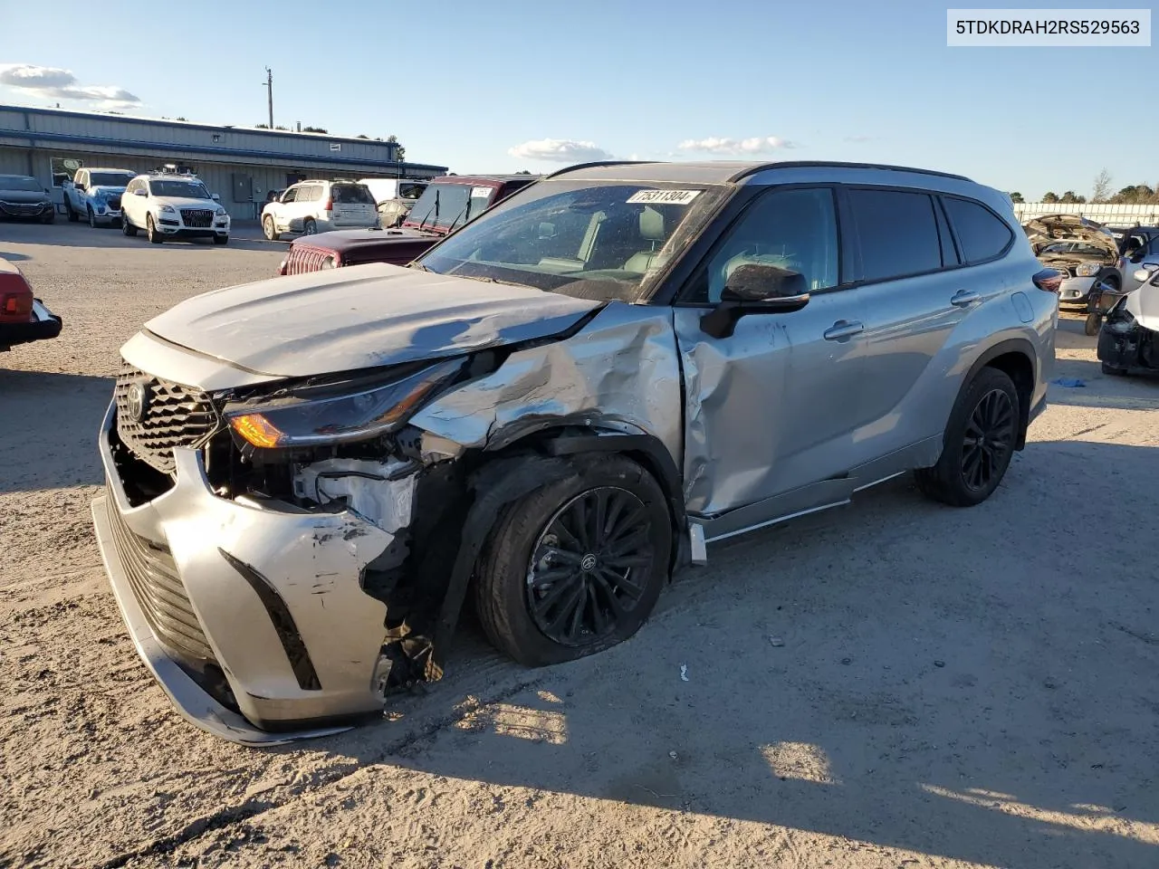 2024 Toyota Highlander Le VIN: 5TDKDRAH2RS529563 Lot: 75311304