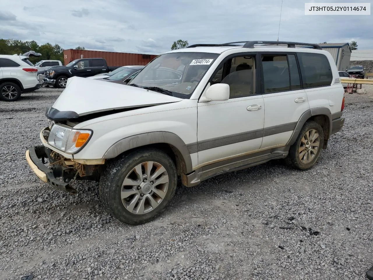 2000 Toyota Land Cruiser VIN: JT3HT05J2Y0114674 Lot: 73040714