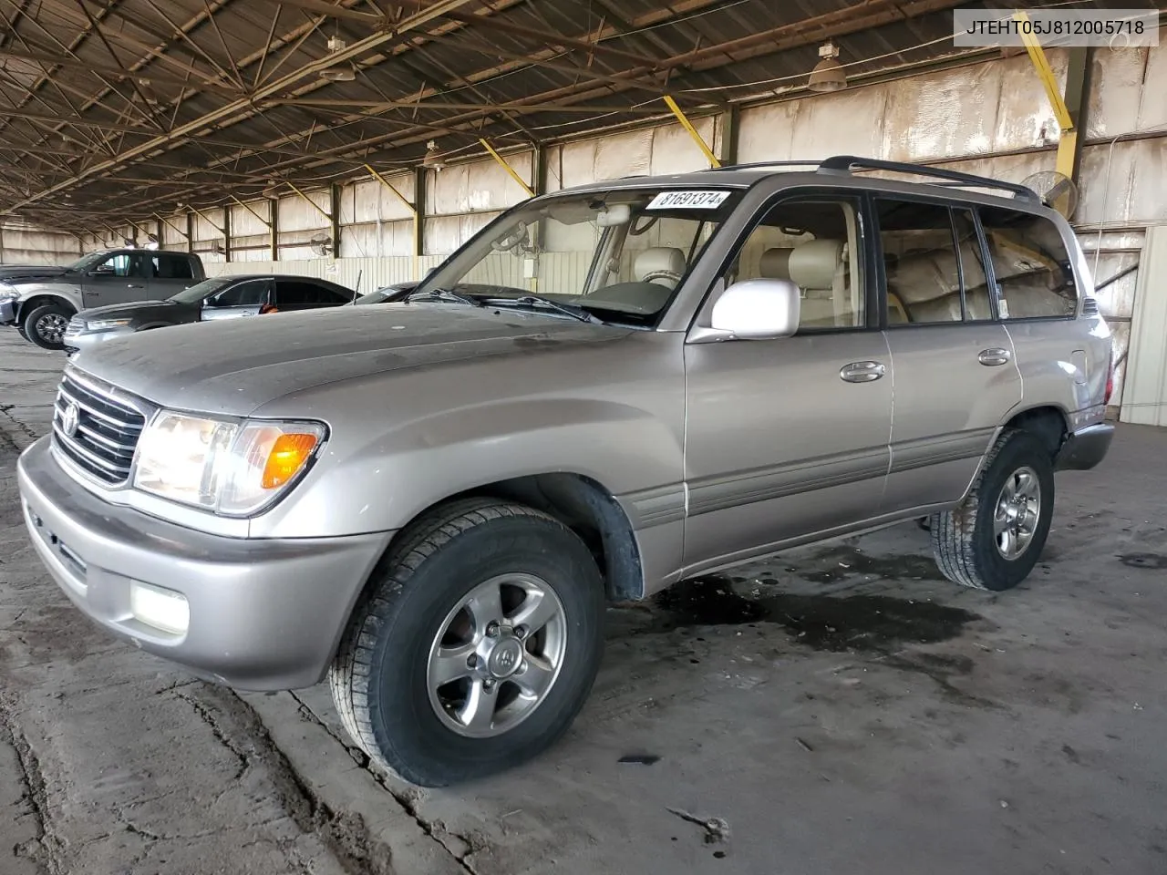 2001 Toyota Land Cruiser VIN: JTEHT05J812005718 Lot: 81691374