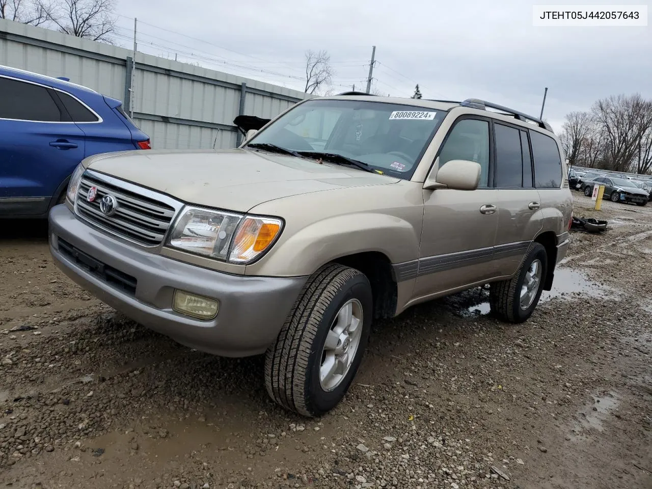 2004 Toyota Land Cruiser VIN: JTEHT05J442057643 Lot: 80089224