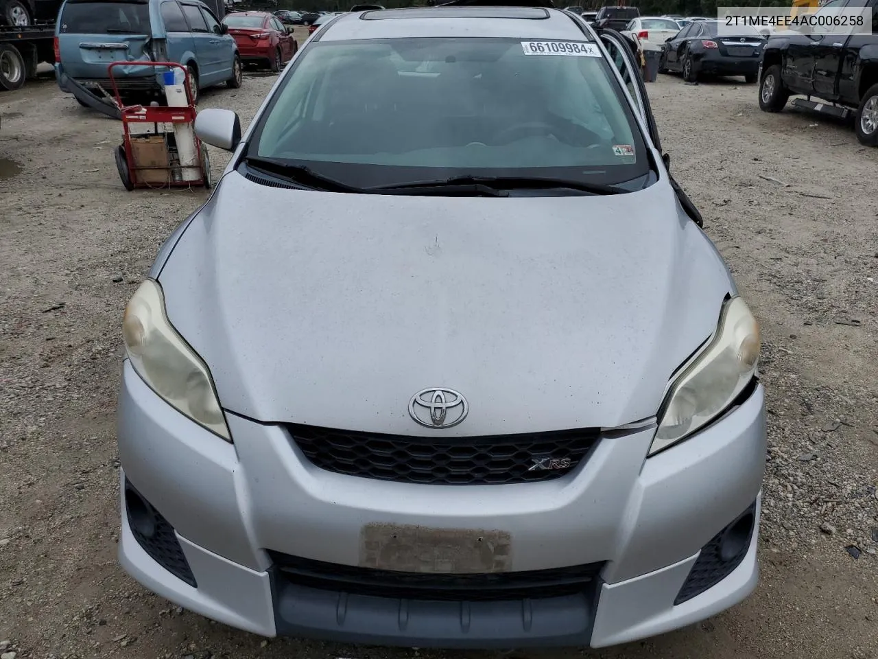 2010 Toyota Corolla Matrix Xrs VIN: 2T1ME4EE4AC006258 Lot: 66109984