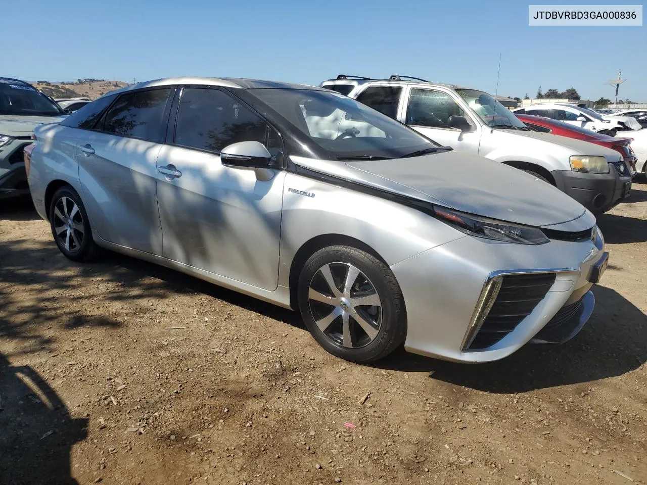 JTDBVRBD3GA000836 2016 Toyota Mirai