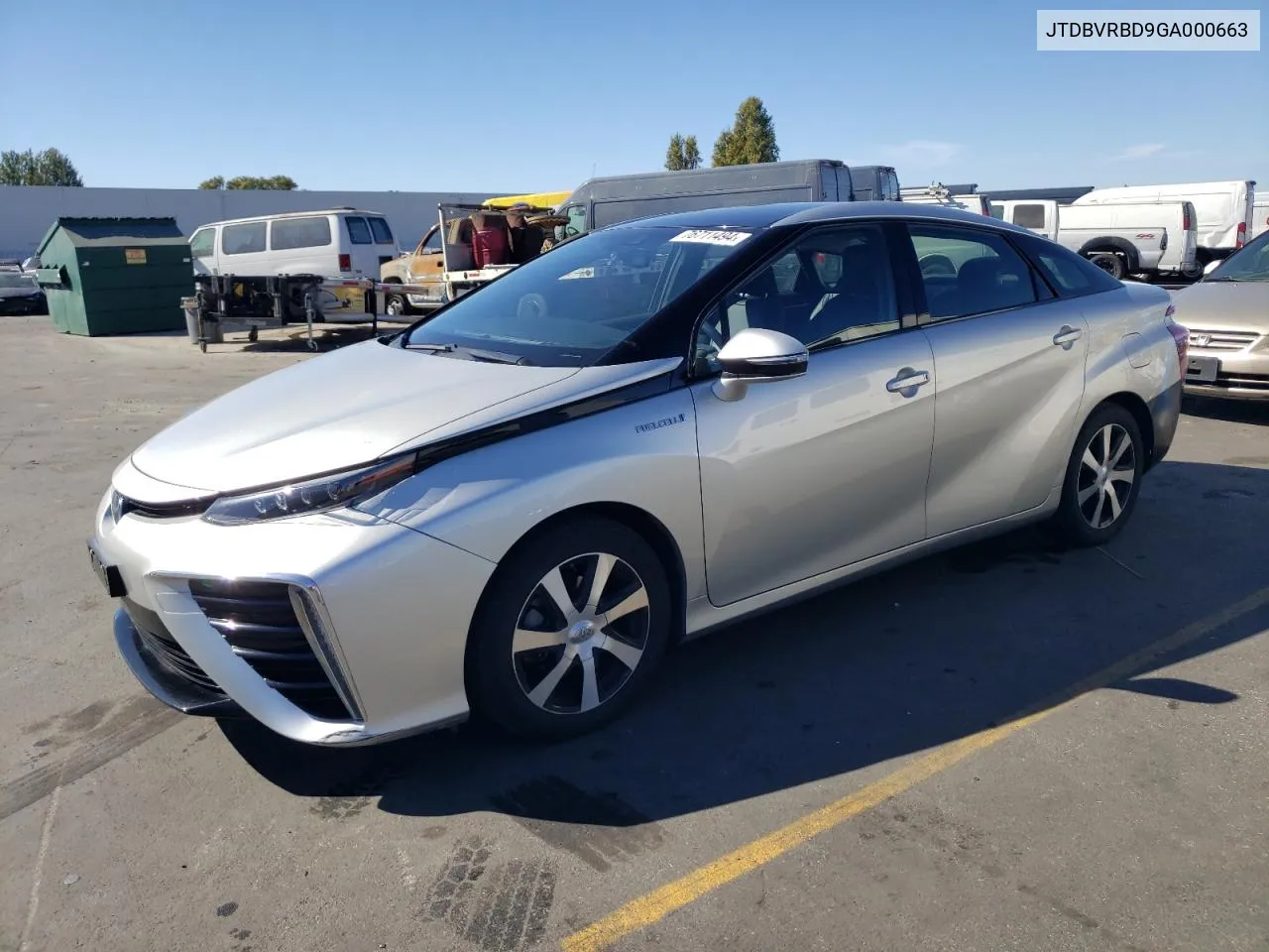 2016 Toyota Mirai VIN: JTDBVRBD9GA000663 Lot: 76711494