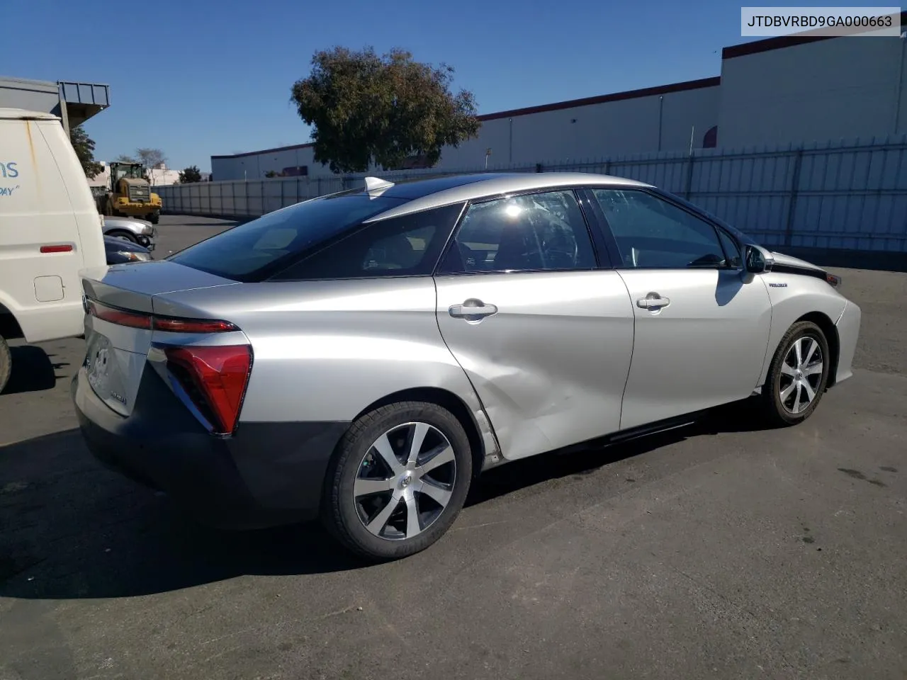 2016 Toyota Mirai VIN: JTDBVRBD9GA000663 Lot: 76711494