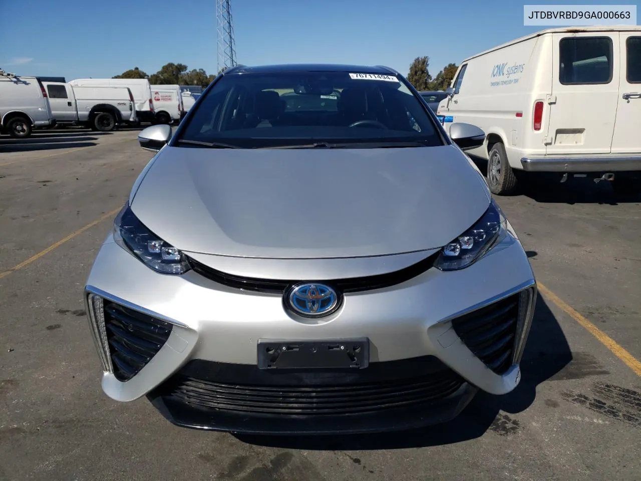 2016 Toyota Mirai VIN: JTDBVRBD9GA000663 Lot: 76711494