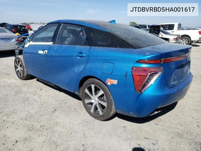 2017 Toyota Mirai VIN: JTDBVRBD5HA001617 Lot: 61380714