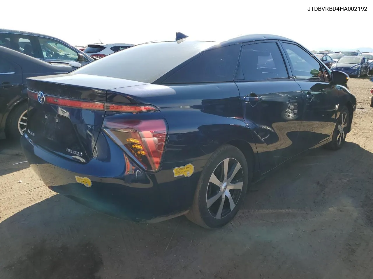 2017 Toyota Mirai VIN: JTDBVRBD4HA002192 Lot: 64079654